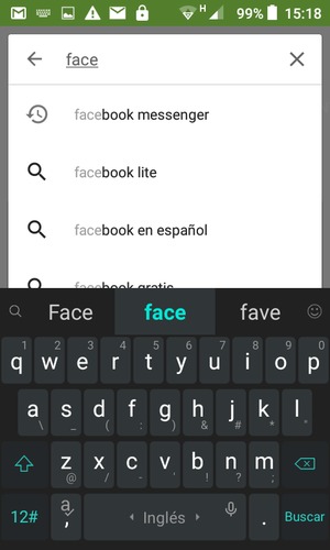 Introduzca el nombre de la aplicación y seleccione Buscar