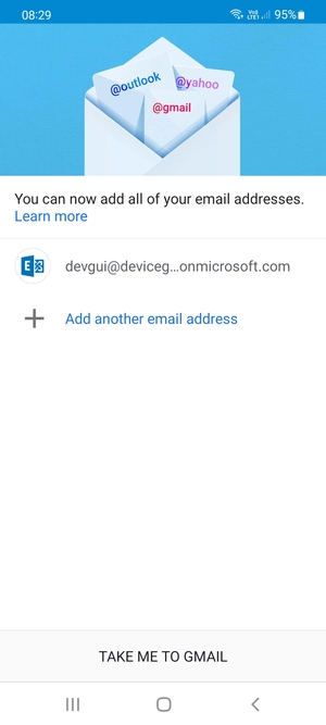 Select TAKE ME TO GMAIL