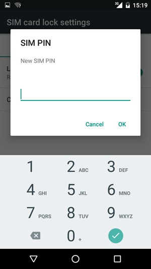 Enter your New SIM PIN and select OK