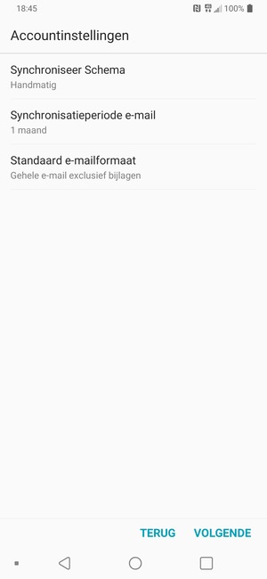 Selecteer VOLGENDE