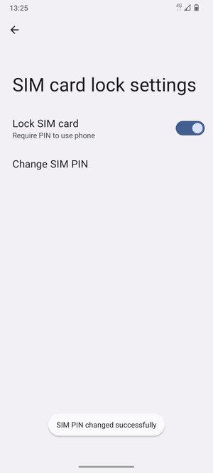 Your SIM PIN has been changed