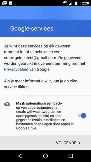 Selecteer VOLGENDE