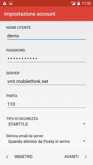 Seleziona TIPO DI SICUREZZA