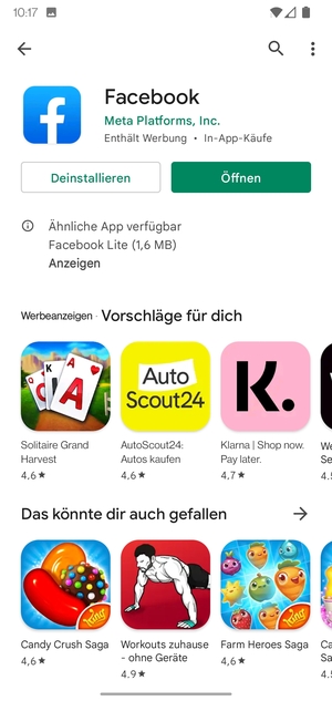 Wählen Sie Öffnen