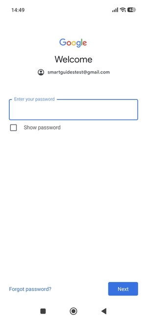 Enter your Gmail password and select Next