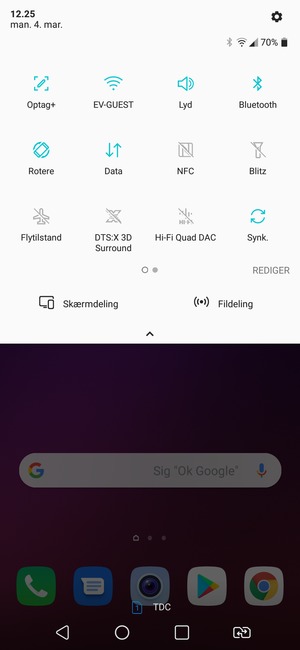Slå Wi-Fi og Bluetooth fra