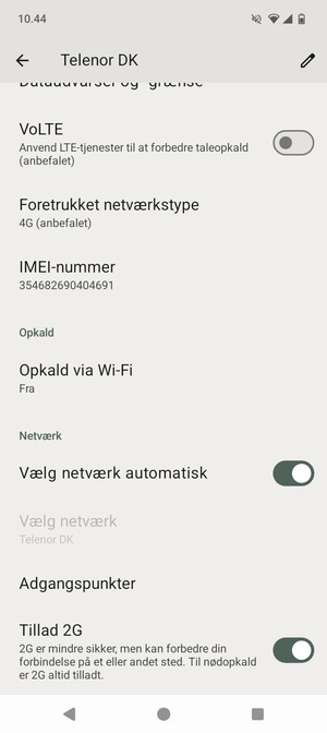 Scroll til og vælg Adgangspunkter