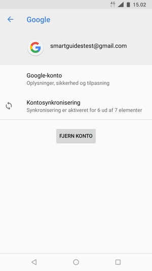 Vælg Kontosynkronisering