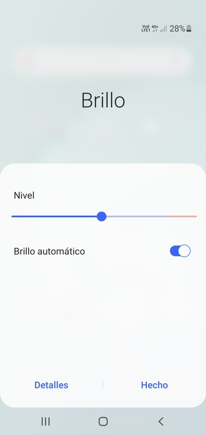 Active Brillo automático y seleccione Hecho