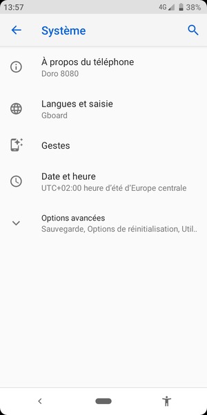 Sélectionnez Options avancées