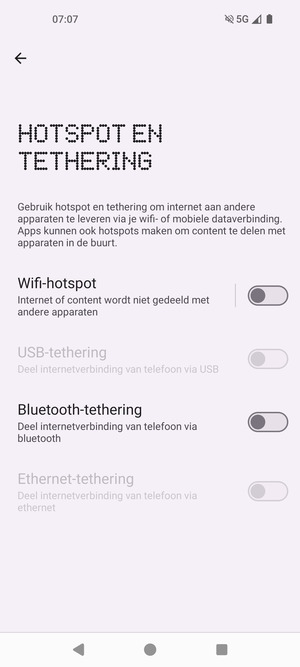 Selecteer Wifi-hotspot