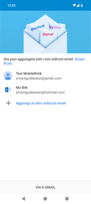 Seleziona VAI A GMAIL