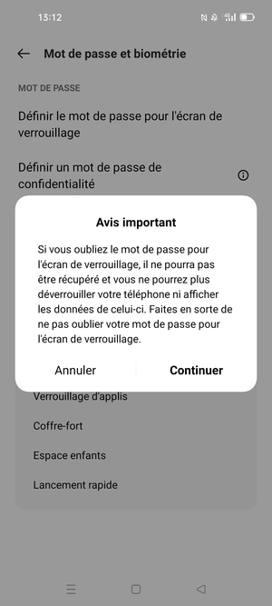 Sélectionnez Continuer