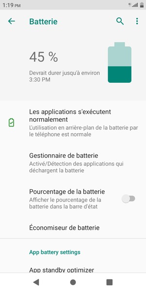 Sélectionnez Économiseur de batterie
