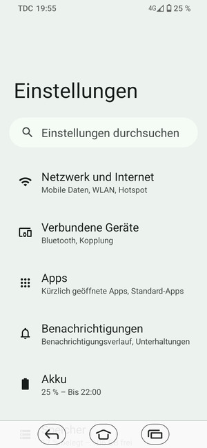 Wählen Sie Netzwerk und Internet