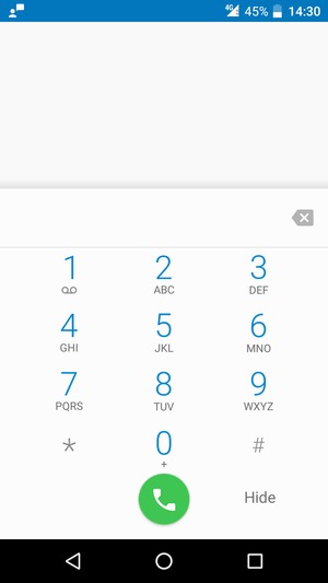 Press and hold the number 1