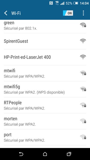 Sélectionnez le réseau sans fil auquel vous souhaitez vous connecter
