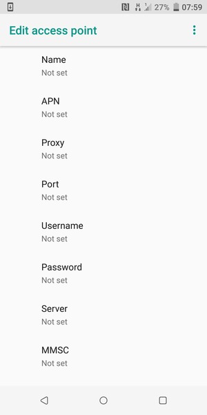 Enter MMS information
