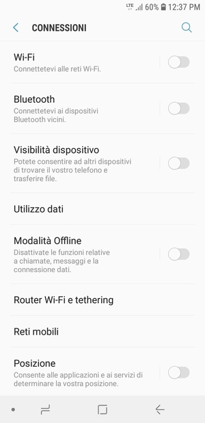 Seleziona Reti mobili