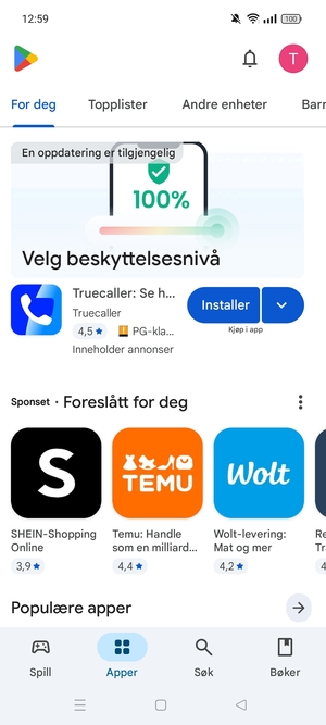 Velg Søk