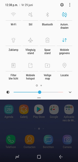 Selecteer Stil om weer naar geluid-modus te gaan