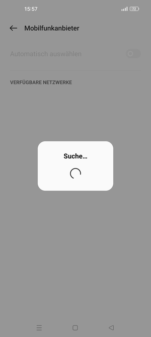 Warten Sie, bis die Suche abgeschlossen ist