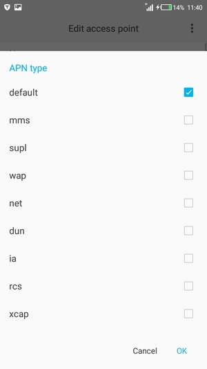 Check the default checkbox and select OK