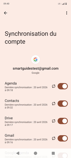 Sélectionnez le bouton du Menu