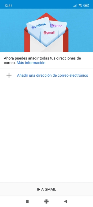 Seleccione Añadir una dirección de correo electrónico