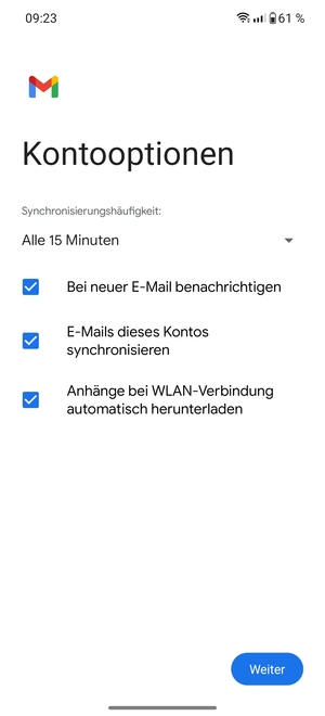 Wählen Sie Weiter