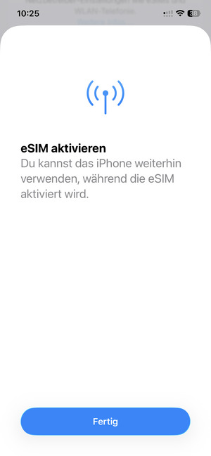 Wählen Sie Fertig