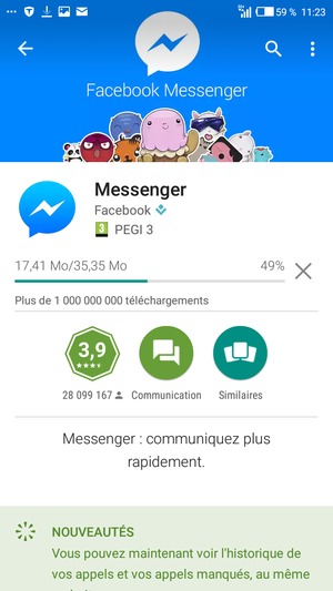 Veuillez attendre la fin de la procédure d'installation