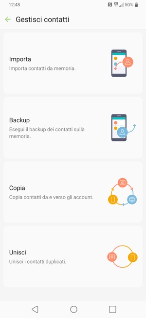 Seleziona Importa