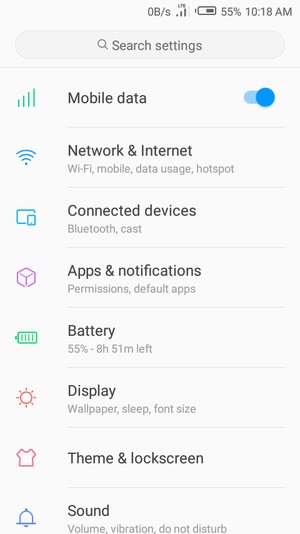 Select Network & Internet