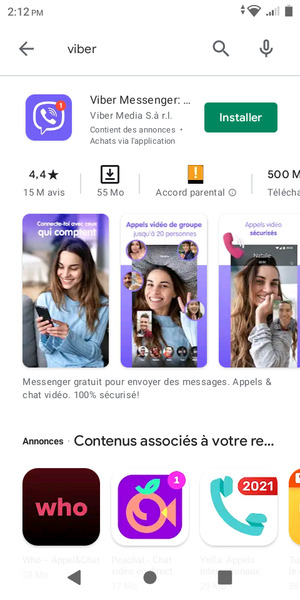 Sélectionnez l'appli