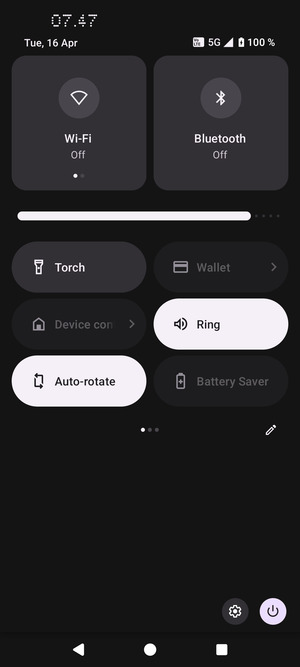 Adjust brightness to the required level
