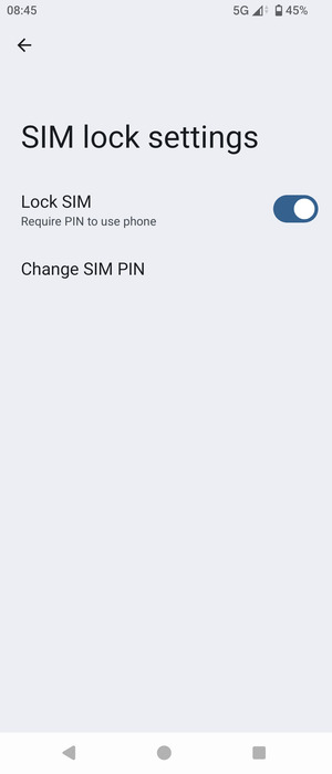 Select  Change SIM PIN