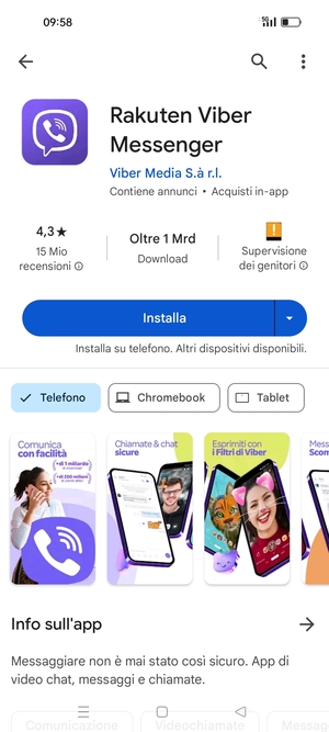 Seleziona Installa