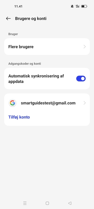 Vælg din Google-konto