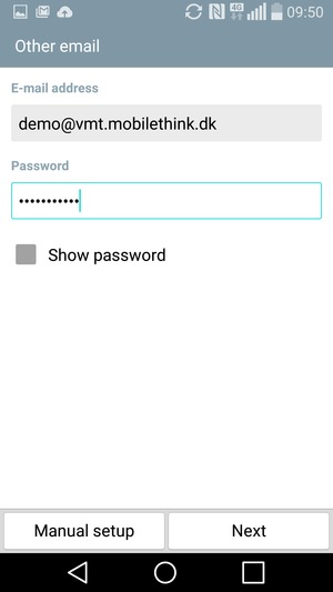 Enter your E-mail address and Password. Select Next