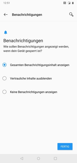 Wählen Sie die gewünschte Option und wählen Sie FERTIG