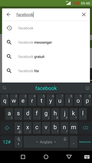 Saisissez le nom de l'appli et sélectionnez Rechercher