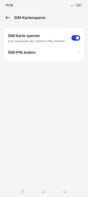 Wählen Sie SIM-PIN ändern