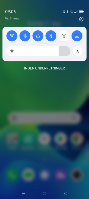 Aktiver topmenuen igen