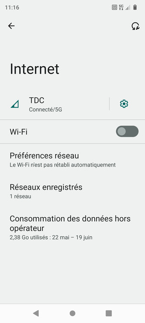 Activer le Wi-Fi