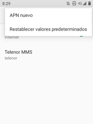 Seleccione APN nuevo