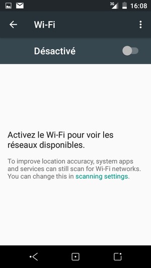 Activer le Wi-Fi
