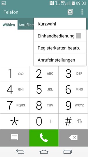 Wählen Sie Anrufeinstellungen