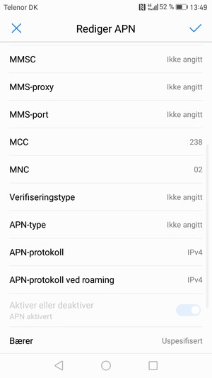 Bla ned og skriv inn MMS-informasjon