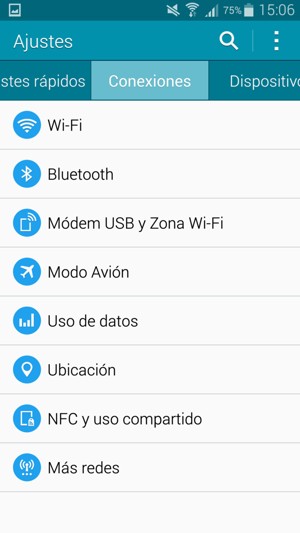 Seleccione Conexiones y Más redes